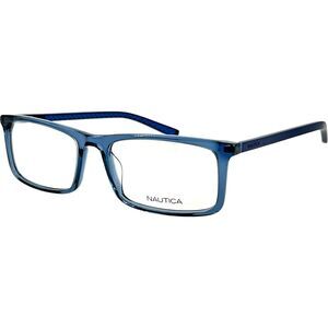 Nautica N8160 Mens Plastic Eyeglass Frame 410 Navy Crystal 59-19 Spring Hinges